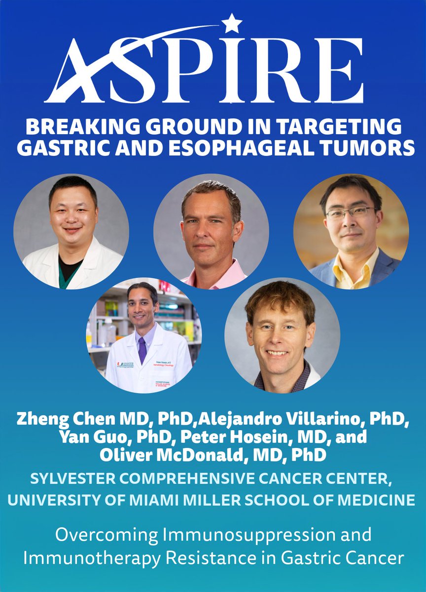 The Mark Foundation for Cancer Research (@themarkfdn) on Twitter photo And at <a href="/SylvesterCancer/">Sylvester Comprehensive Cancer Center</a> <a href="/umiamimedicine/">Miller Medicine</a>, Zheng Chen, Alejandro Villarino, Yan Guo, <a href="/PeterHoseinMD/">Peter Hosein, MD</a>, & Oliver McDonald will study an enzyme that they believe may drive tumor growth and immune suppression in gastric cancers & could be a therapeutic target.
themarkfoundation.org/portfolio/over… And at <a href="/SylvesterCancer/">Sylvester Comprehensive Cancer Center</a> <a href="/umiamimedicine/">Miller Medicine</a>, Zheng Chen, Alejandro Villarino, Yan Guo, <a href="/PeterHoseinMD/">Peter Hosein, MD</a>, & Oliver McDonald will study an enzyme that they believe may drive tumor growth and immune suppression in gastric cancers & could be a therapeutic target.
themarkfoundation.org/portfolio/over…