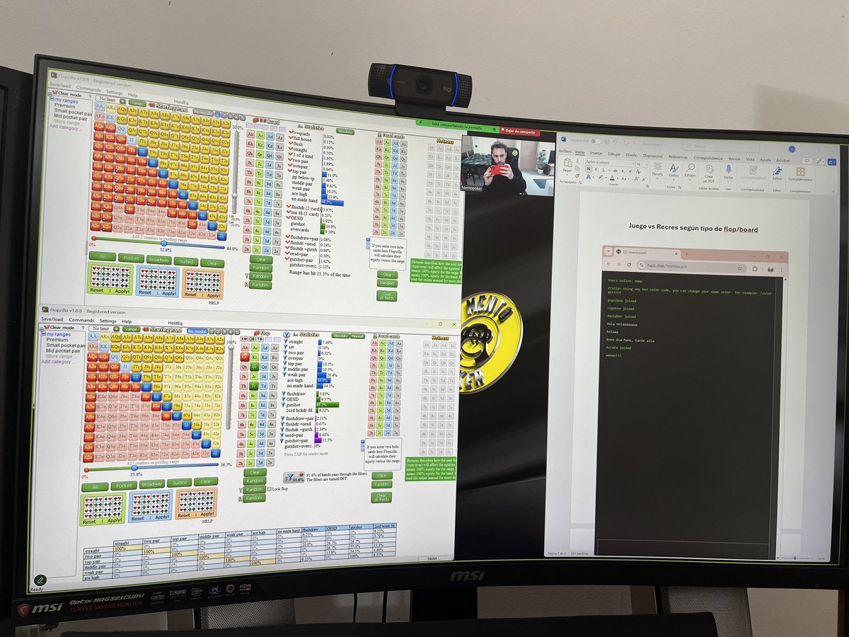 Manu Bardón (@manuverd0n) on Twitter photo Hoy en <a href="/mentopoker/">Mentopoker Escuela de Poker 🔴</a> CASH BASIC viendo el juego vs recres según el tipo de flop que tiren 🐒 🪓 🐠 Hoy en <a href="/mentopoker/">Mentopoker Escuela de Poker 🔴</a> CASH BASIC viendo el juego vs recres según el tipo de flop que tiren 🐒 🪓 🐠