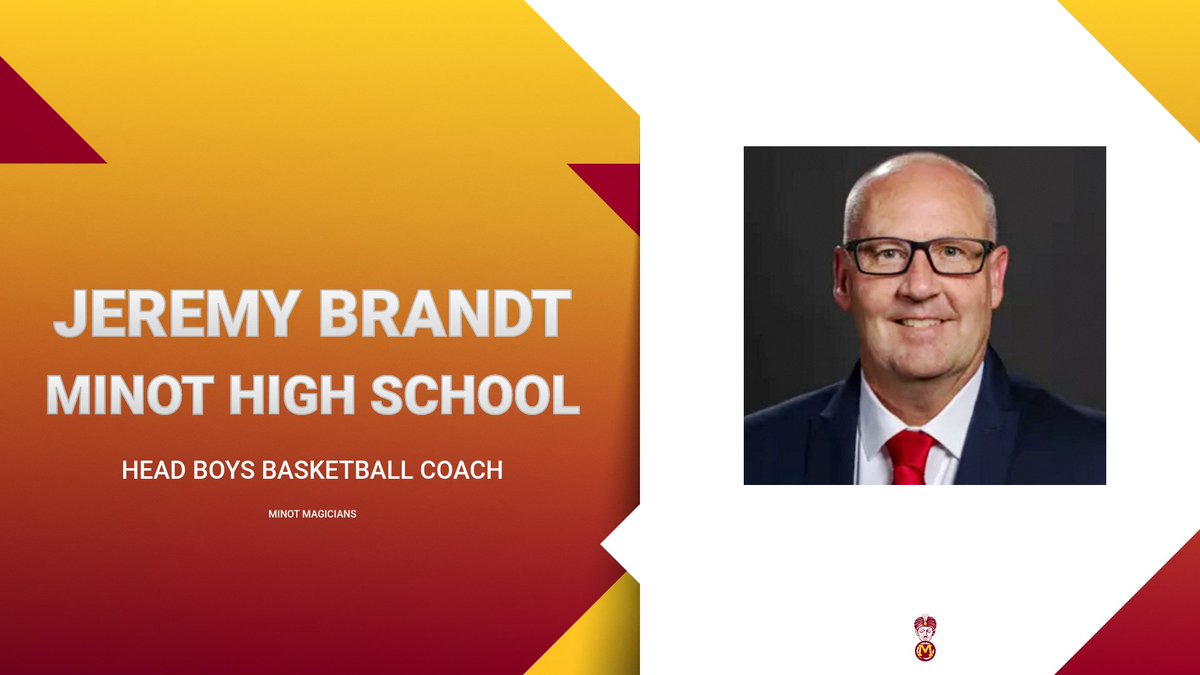 Jeremy Brandt has been hired as the new Head Boys Basketball Coach for Minot High School.  Coach Brandt is an educator in the Minot Public Schools system.  Coach Brandt has been a head coach for many years, most recently at Beulah High School.