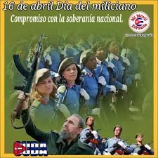 Como homenaje a quienes defendieron la Patria en los días gloriosos de Girón, conmemoramos, cada 16 de abril, el Día del Miliciano.
#SantiagoDeCuba