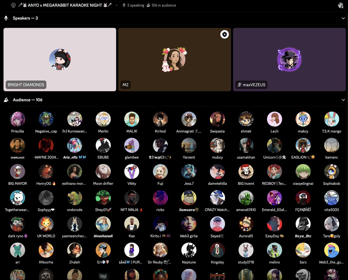 MEGARABBIT x ANYO KARAOKE NIGHT IS LIVE! 🐰🎤

The stage is set, the voices are ready, and the vibes are electric!

🕺 Join us here: discord.gg/megarabbitchat