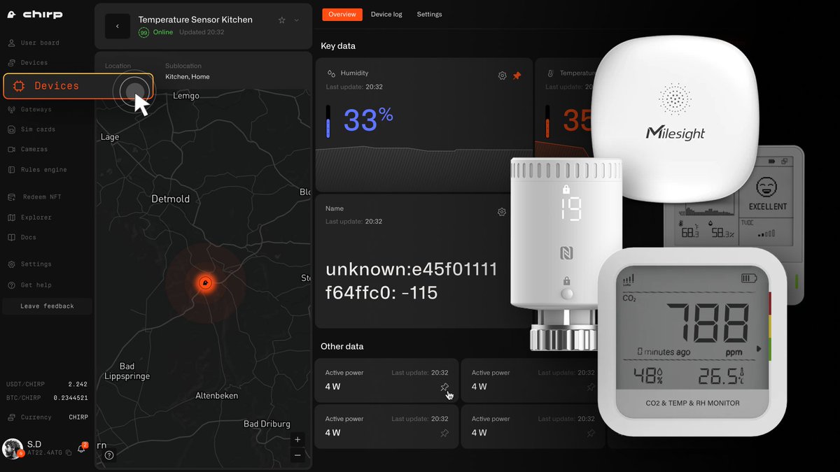 The Chirp Platform has just added support for 100+ new devices from top manufacturers like Milesight, Teltonika, and Dragino — and the list keeps growing.

This unlocks seamless integrations and real-world automation across industries.

For example: a leak sensor detects water in