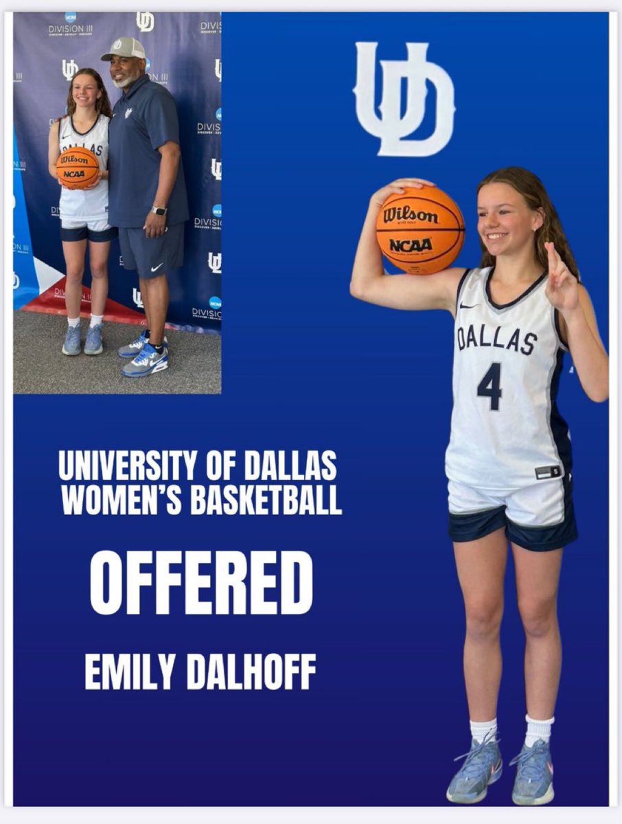 CCCGirlsBasketball (@ccc_girls_bball) on Twitter photo 2026 G Emme Dalhoff (<a href="/DalhoffEmily04/">Emily Dalhoff</a>) has been offered University Of Dallas (<a href="/UDallasWBB/">udallaswbb</a>)!
<a href="/Biggamebobby/">Bob Putnam</a> <a href="/Andy_Villamarzo/">Andy Villamarzo</a> <a href="/PinellasHSMedia/">Pinellas Highschool Media Group</a> <a href="/CCCMarauders/">Marauder Athletics</a> <a href="/CCCHoopsSteve/">Steve</a> <a href="/coach_bianchi/">Coach Bianchi</a> 2026 G Emme Dalhoff (<a href="/DalhoffEmily04/">Emily Dalhoff</a>) has been offered University Of Dallas (<a href="/UDallasWBB/">udallaswbb</a>)!
<a href="/Biggamebobby/">Bob Putnam</a> <a href="/Andy_Villamarzo/">Andy Villamarzo</a> <a href="/PinellasHSMedia/">Pinellas Highschool Media Group</a> <a href="/CCCMarauders/">Marauder Athletics</a> <a href="/CCCHoopsSteve/">Steve</a> <a href="/coach_bianchi/">Coach Bianchi</a>