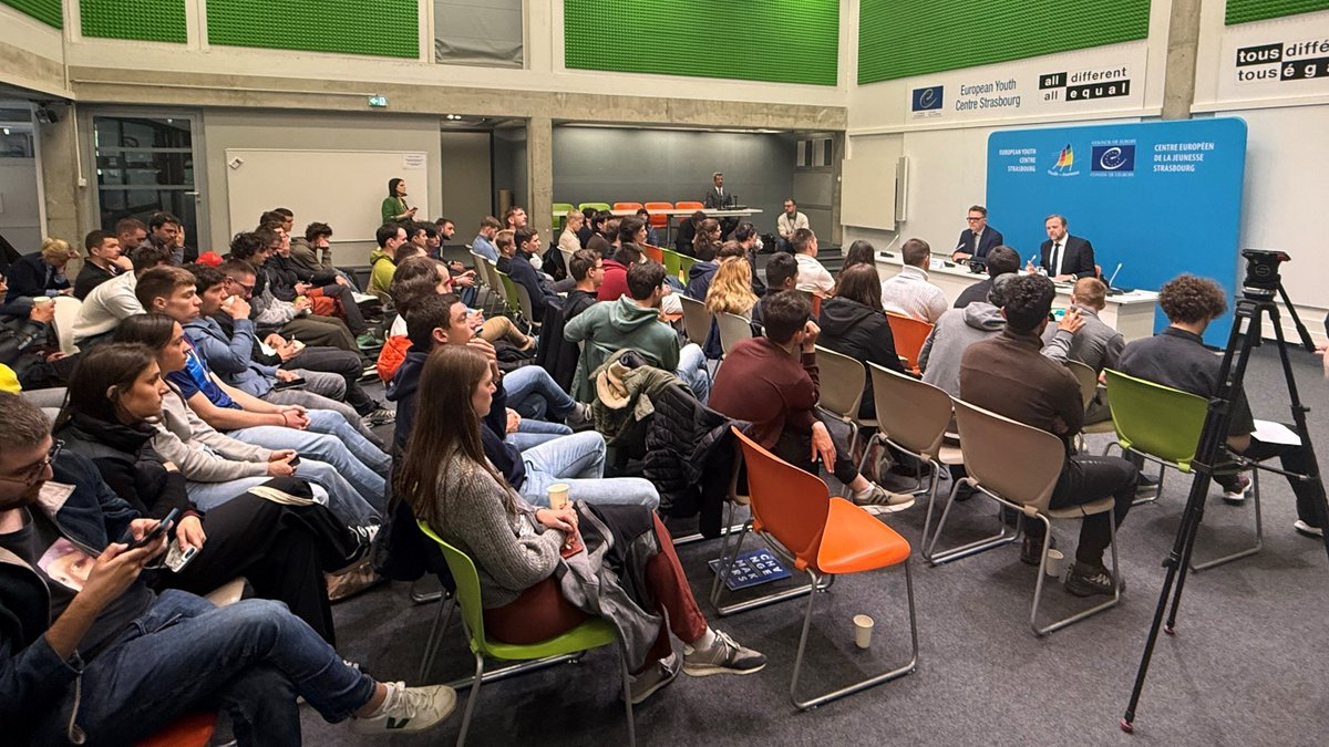 Bjørn Berge (@dsgbjornberge) on Twitter photo "You have cycled 1500 km from Serbia to Strasbourg and to <a href="/coe/">Council of Europe</a> - what a powerful testament of dedication to the values of democracy! Our core mission is to defend and strengthen democracy, with a focus on empowering young people at the heart of it”
<a href="/CoE_Education/">Council of Europe Education</a> <a href="/ACoY_CoE/">Advisory Council on Youth</a> "You have cycled 1500 km from Serbia to Strasbourg and to <a href="/coe/">Council of Europe</a> - what a powerful testament of dedication to the values of democracy! Our core mission is to defend and strengthen democracy, with a focus on empowering young people at the heart of it”
<a href="/CoE_Education/">Council of Europe Education</a> <a href="/ACoY_CoE/">Advisory Council on Youth</a>