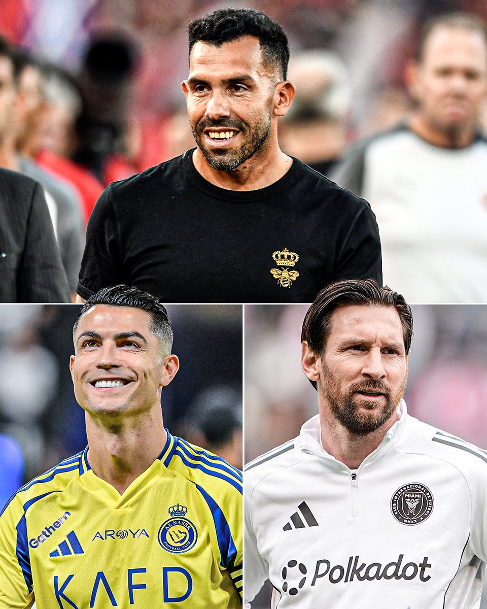 ESPNFC's tweet photo. Carlos Tevez wants former teammates Cristiano Ronaldo and Lionel Messi to take part in his farewell game in Buenos Aires.

While a date has not been set, Tevez, who retired from football in 2022, has begun to plan for the big day. https://t.co/vrRNKa0Ehl