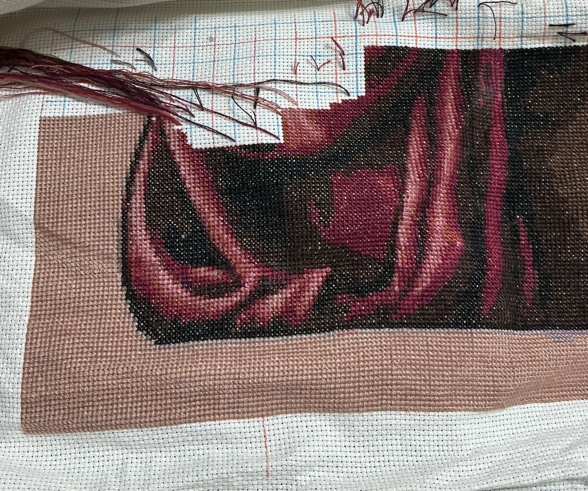 アンティークキルト＆アニマル刺繍クロスハンドメイド·͜