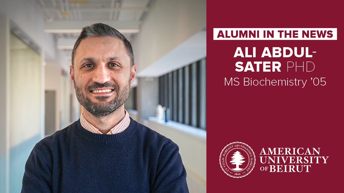 AUBAlumni's tweet photo. Dr. Ali Abdul-Sater (MS Biochemistry โ05) is breaking new ground in immunology, and inflammation research. From his roots at AUB to leading medical discoveries in the fight against autoimmune and inflammatory diseases. More: https://t.co/eSu2VU1agP #AUBProud #AUBAlumni https://t.co/oOecKOkRZh