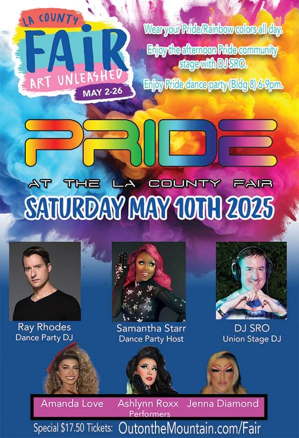 OutMM's tweet photo. Join us on Saturday, May 10 for Pride at the @lacountyfair. Tickets at https://t.co/wk4uxznuUr 

#LGBTQIA #lgbtq #gaypride #gayfun https://t.co/5W3L65BJAw