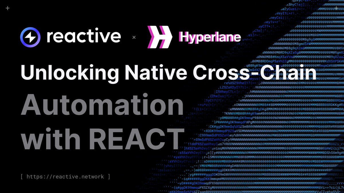 0xReactive's tweet photo. Hyperlane Integration - The Next Stage in Cross-Chain Interoperability
Today we can finally reveal an integration which we've been working on for some time now which will have huge implications for the capabilities of Reactive Network.
@hyperlane is a General Message Passing protocol (GMP), designed to facilitate decentralized, permissionless cross-chain communication between supported blockchains.
This makes Hyperlane a perfect partner for Reactive, with this integration we're now able to offer fully decentralized messaging to over 50 different chains for developers building applications upon Reactive Network, vastly expanding reach, functionality and transparency.
A Fully Self-Sufficient Ecosystem - Transactions all paid in $REACT!
The most exciting part of this integration is that not only are we now able to offer GMP functionality for developers building on Reactive Network but the entire process can also be paid for in REACT, including callbacks on destination chains, something many protocols have struggled to achieve. Adding huge new utility to the REACT token!
With this addition the creation of dApps which can interact with dozens of different chains is now easier than ever, without the need to hold multiple tokens. We think it's fair to say that this marks the entry of Reactive Network as a major player in true decentralized, cross-chain automation!
Read more: https://t.co/DgfBMpi0UJ
