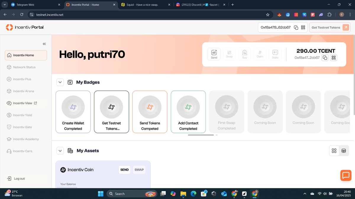 Sperm1992's tweet photo. Just tested Incentiv Testnet’s latest features, All I can say is I am hyped!
Now hoping to score Exclusive Testnet Access + 6,000 $TCENT!

Don’t miss out get in early: https://t.co/FT2wonCbDQ
@Incentiv_net https://t.co/a0zWEXpUuX