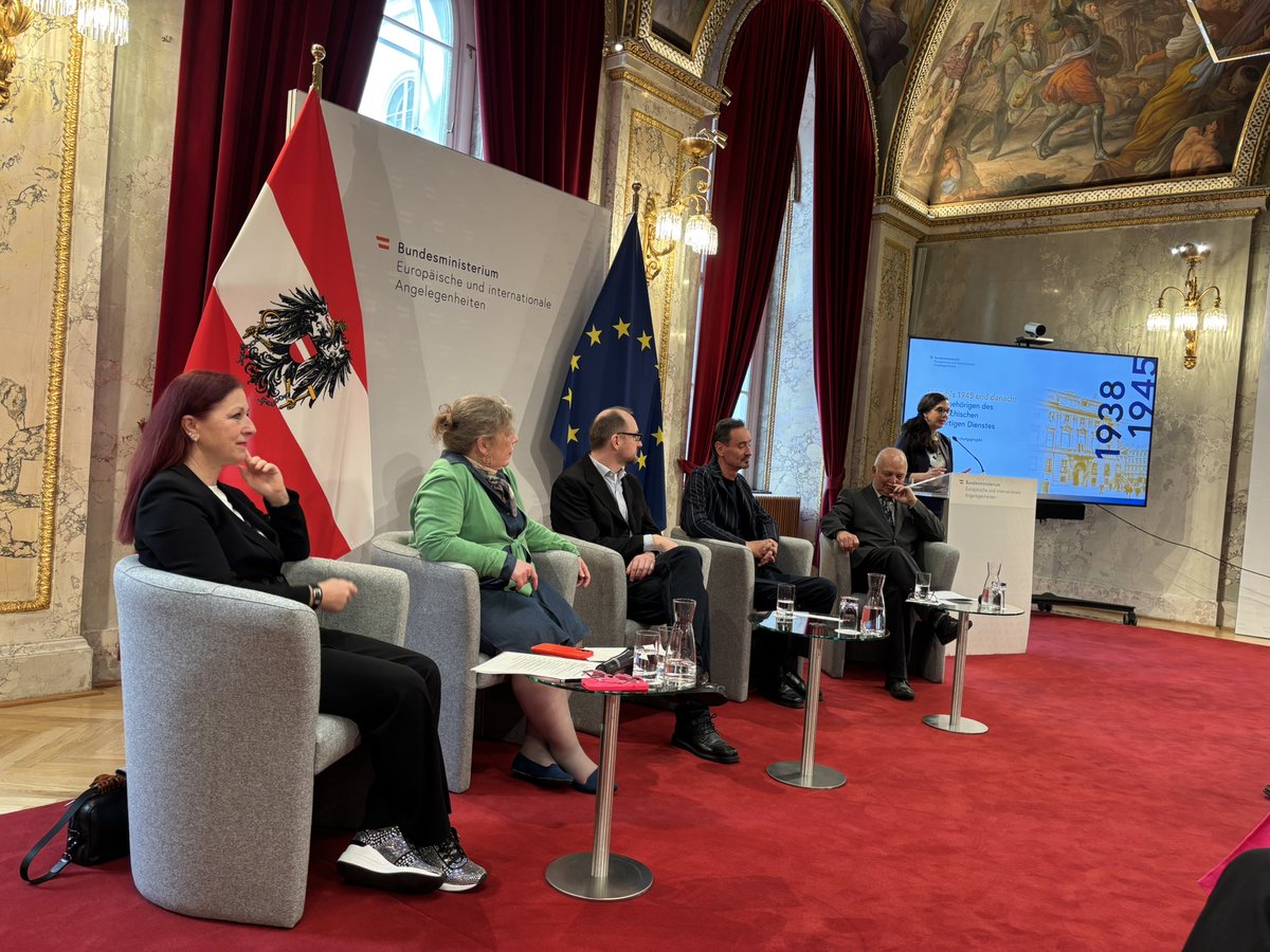 Symposium <a href="/MFA_Austria/">MFA Austria</a> 1938 - 1945 &amp; danach: DIE ANGEHÖRIGEN DES ÖSTERREICHISCHEN AUSWÄRTIGEN DIENSTES; vor 80 Jahren nahm am 16.4. der Dienst seine Arbeit auf. Wer waren die Personen dahinter? Geschichte(n) zwischen Verfolgung, Mitläufertum und Neuanfang <a href="/oeaw/">Austrian Academy of Sciences</a> <a href="/nationalfonds/">Nationalfonds der Republik Österreich</a>