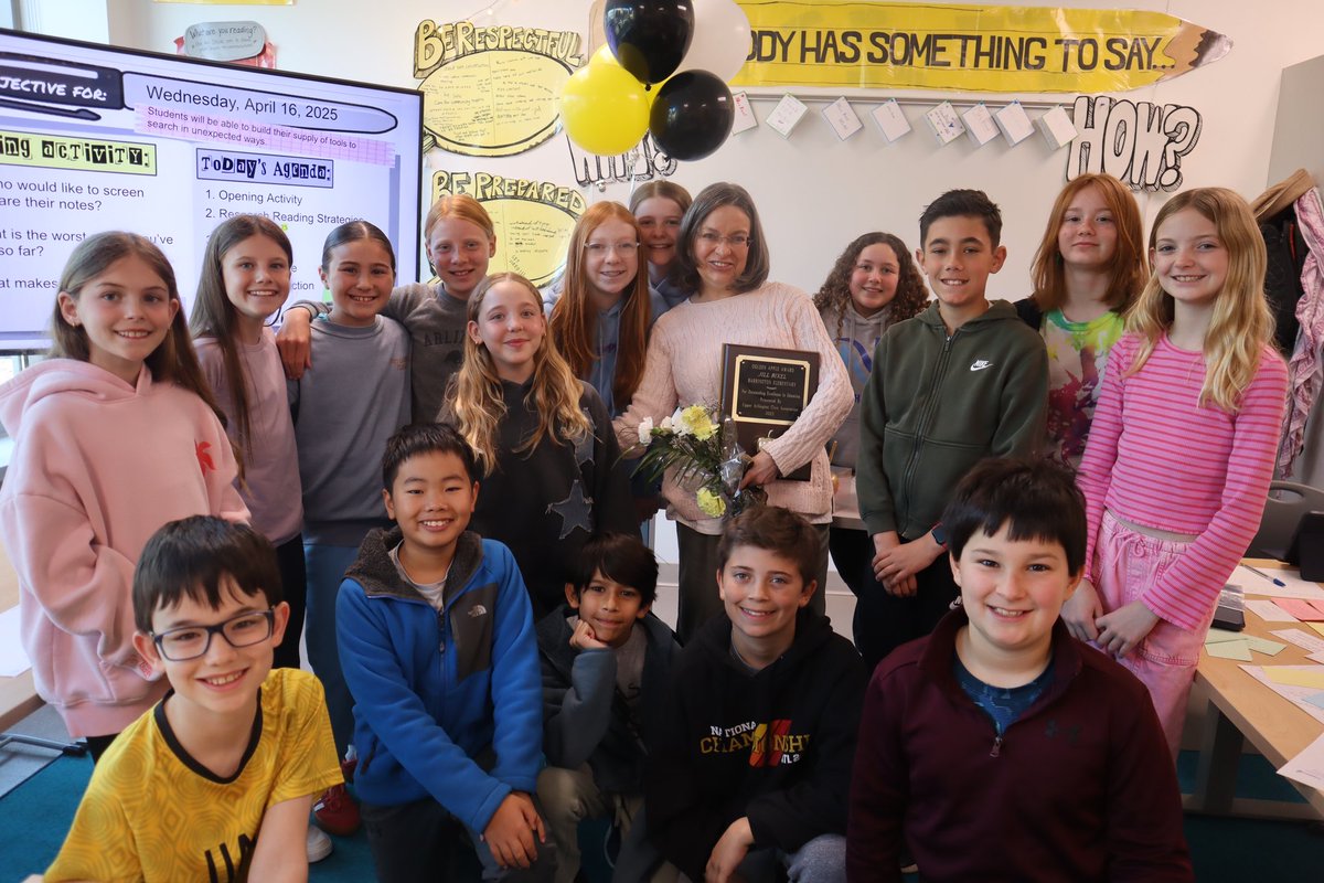 Join us in congratulating gifted intervention specialist Jill Bixel, the UACA Golden Apple Award winner at Barrington Elementary School! 

Students and families shared so much praise for Jill for the strong connections she forms with students. 

#ServeLeadSucceed #StrengthInTeam