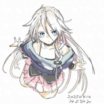 イア(VOCALOID) 「ラフペン試し 」|みよぴゐのイラスト