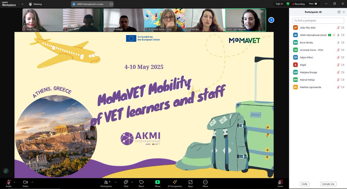 MomaVet's tweet image. 📢 Roundi i 4-të dhe i 5-të i Mobilitetit – Udhëtimi MoMaVET vazhdon! 
Përgatitjet janë në kulmin e tyre për Roundin e 4 dhe të 5 të Mobilitetit në kuadër të projektit MoMaVET! #VETMobility #InternationalLearning #StudentExchange #EUVET #FutureSkills