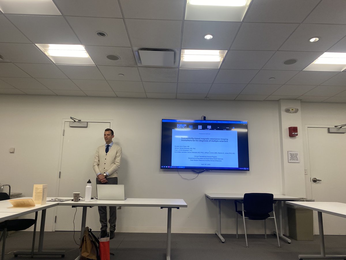 Congratulations to <a href="/Karl0CB/">Karlo Toljan</a> for a successful defense of his PhD. An honor to be his advisor. Getting a PhD in Residency and Fellowship is no small feat 5 papers will come from his thesis. Important work that helped get CVS in DXcriteria <a href="/ClevelandClinic/">Cleveland Clinic</a> <a href="/BlakeBuletko/">A. Blake Buletko, MD</a> <a href="/CLENeurons/">Cleveland Clinic Neurology Residents</a>
