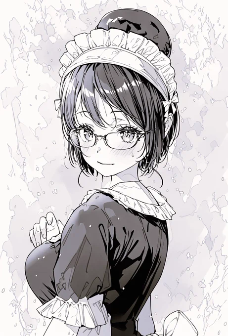 【本日のメイド長】見返り美人的なやつ。 