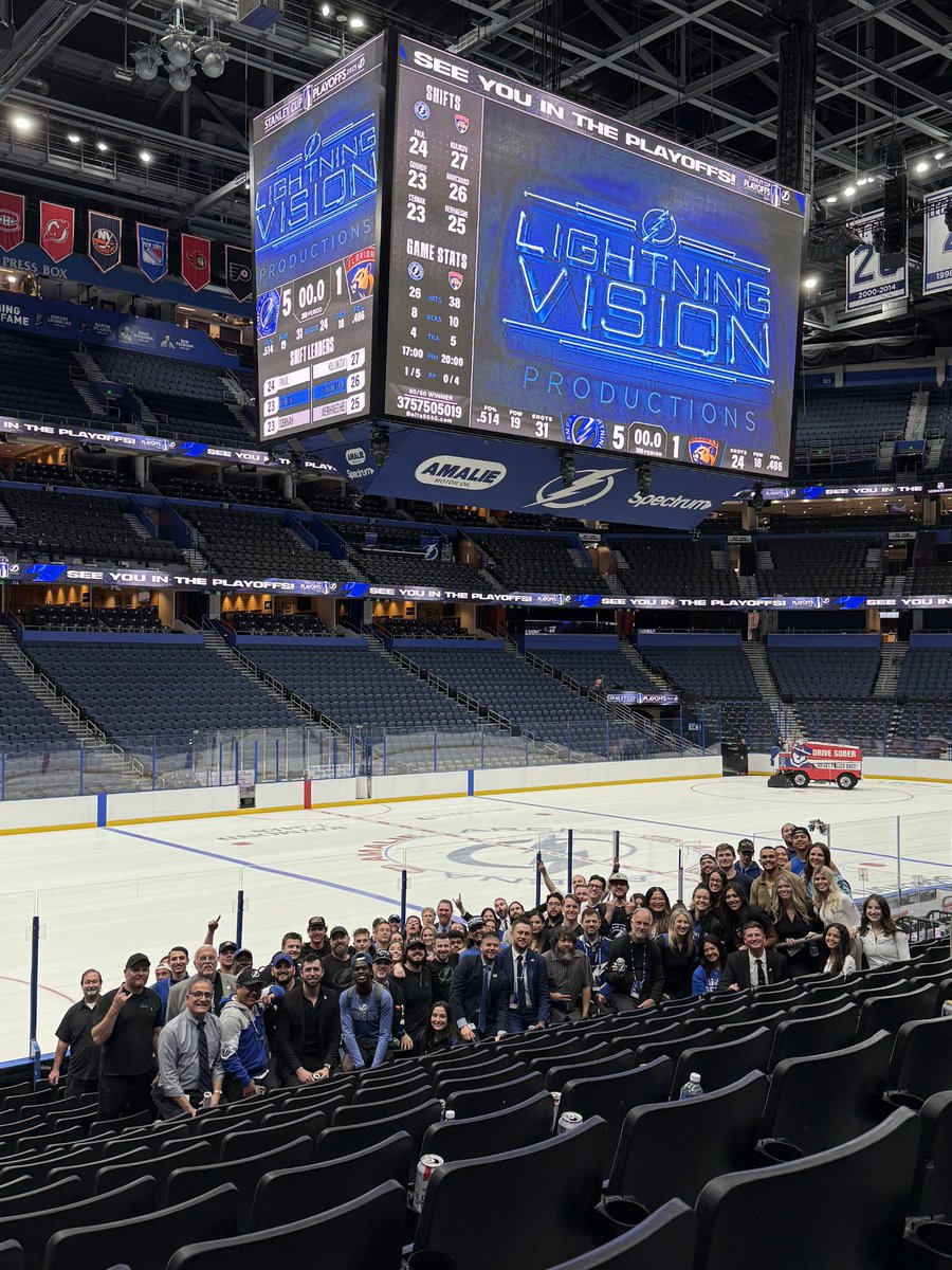 prosportsdjs's tweet image. So grateful to be part of one of the best productions crews in all of the NHL. The regular season is over and now the playoffs begin. @prosportsdjs @TBLightning @GregWolfTBL @phteven02 #GoBolts