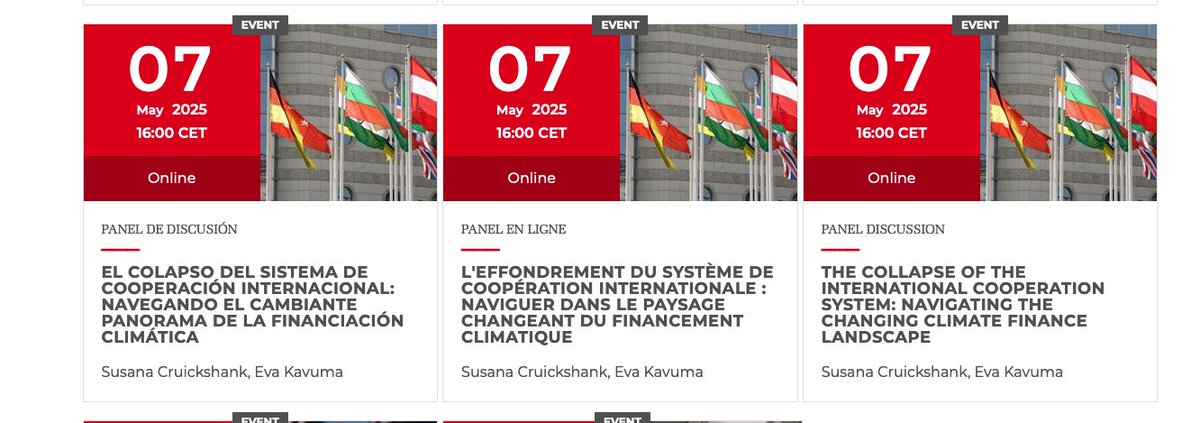 African Risk Capacity Group (@arcapacity) on Twitter photo Join us on 7 May 2025 | 16:00 CET for a high-level panel on “The Collapse of the Intl Cooperation System: Climate Finance in Crisis.”
ARC DG <a href="/ekavuma88/">Eva Grace Kavuma</a> joins Susana Cruickshank.
🔗 Register now:
EN: lnkd.in/eeC8XBMg
FR: lnkd.in/dUyacRAm
ES: lnkd.in/dNcNsiQd Join us on 7 May 2025 | 16:00 CET for a high-level panel on “The Collapse of the Intl Cooperation System: Climate Finance in Crisis.”
ARC DG <a href="/ekavuma88/">Eva Grace Kavuma</a> joins Susana Cruickshank.
🔗 Register now:
EN: lnkd.in/eeC8XBMg
FR: lnkd.in/dUyacRAm
ES: lnkd.in/dNcNsiQd