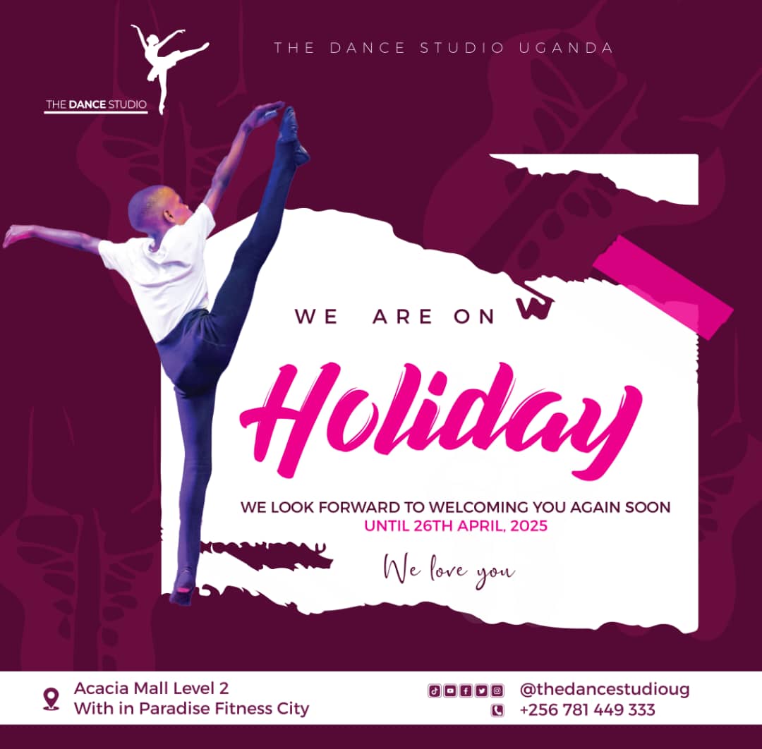 The Dance Studio Ug is on a short break.

We’ll be back on 26th April 2025—rested, recharged, and ready to dance again.

See you soon, dancers.