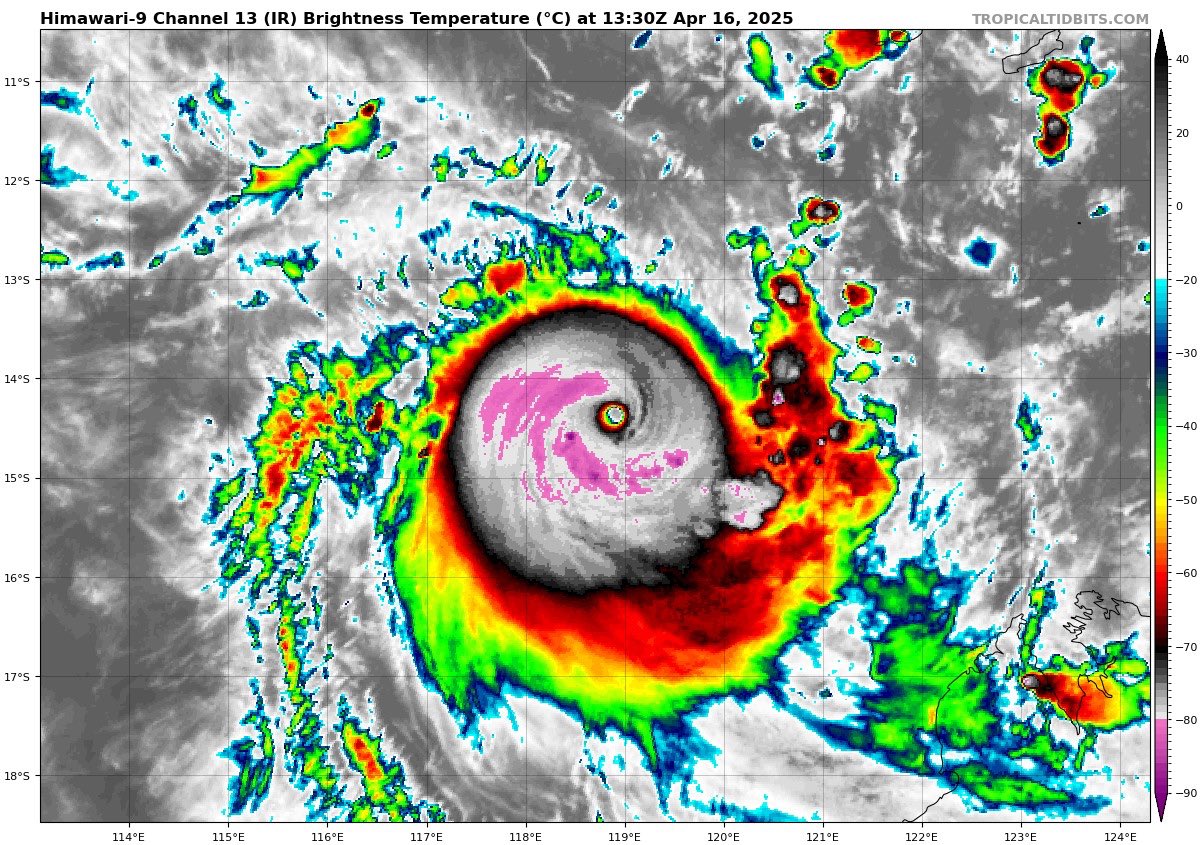 weathermandan10's tweet photo. #BreakingNews WE NOW HAVE CATEGORY 5 CYCLONE ERROL NEAR AUSTRALIA WITH SUSTAINED WINDS OF 160MPH (257KPH). THIS IS A DANGEROUS STORM THAT IS CONTINUING TO RAPIDLY INTENSIFY AS IT IS IN A AREA OF LIGHT SHEAR #Australia #CycloneErrol #tropicswx #severewx #wxtwitter #Cyclones https://t.co/lgy6YIBxth
