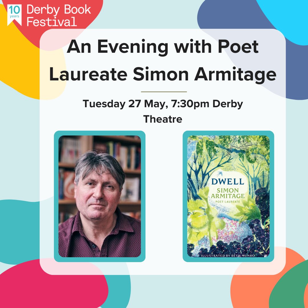 DerbyBookFest's tweet image. Simon Armitage will introduce a selection of his own poems and answer audiences questions. His latest book, 'Blossomise', was an instant Sunday Times bestseller, he will also read from his brand new poetry collection 'Dwell' illustrated by Beth Munro out in May. Tickets in bio