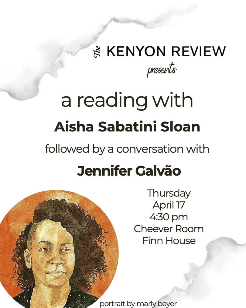 We're excited to have Aisha Sabatini Sloan in town for a reading TOMORROW followed by a conversation with Jennifer Galvão. If you're nearby, please join us.