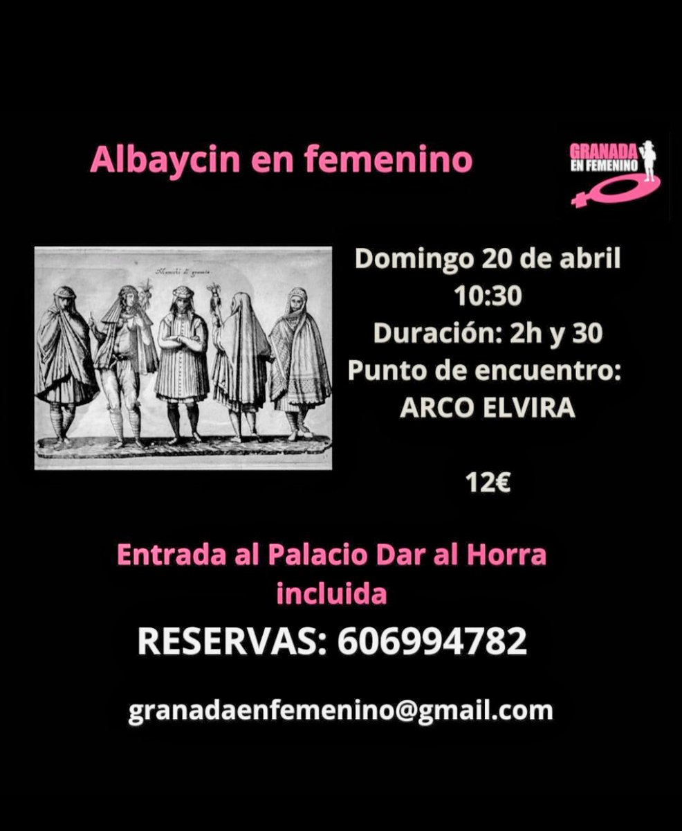 esdocumentacion's tweet photo. Estas fechas son complicadas, pero aquí una ruta para el domingo 20.
Un Albaycin diferente, menos bullicioso, mas transitable y sobre todo muy femenino. #Granada #Albaycin #Mujer #Feminismo #Igualdad https://t.co/9S4KW6jK9w