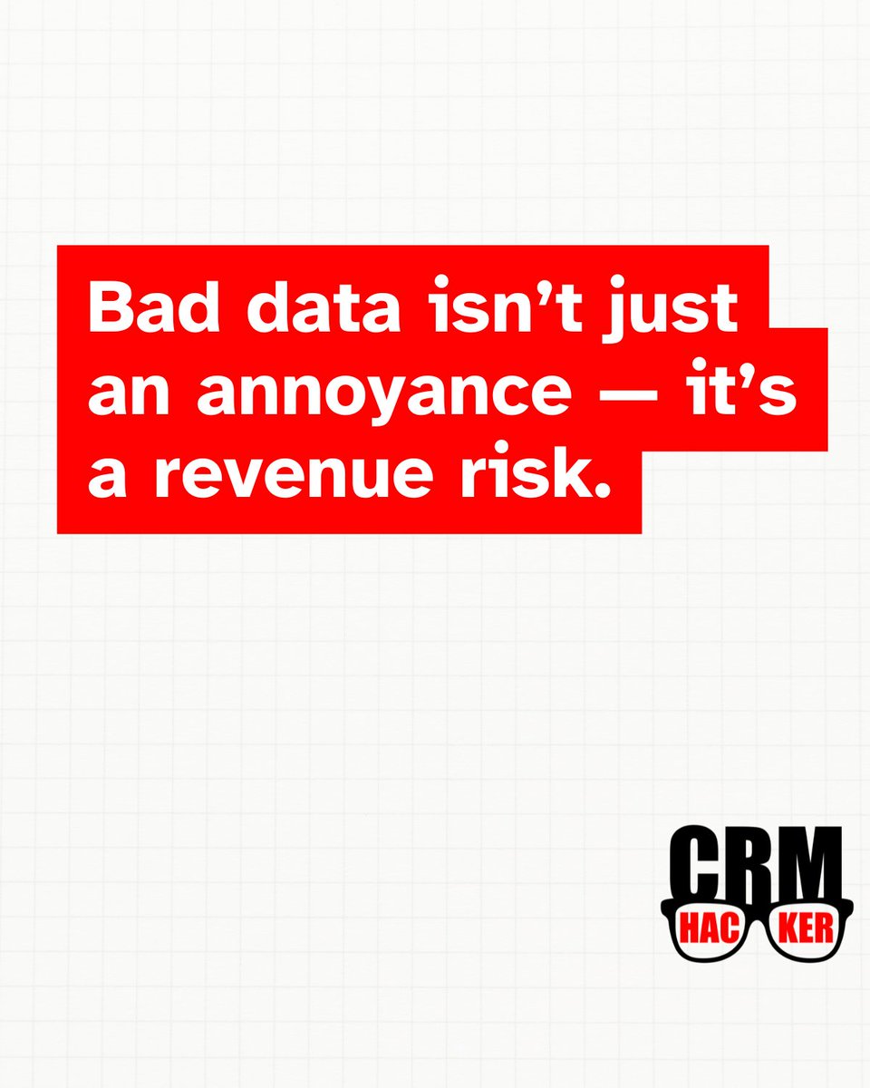 CRM_Hacker's tweet image. If your CRM says one thing and your reps say another — who do you believe?

No one trusts it.

Bad data isn’t just an annoyance — it’s a revenue risk.

Let’s rebuild the trust. DM us.

#crmtrust #dataquality #revopsstrategy #salesforecasting #scalingsaas