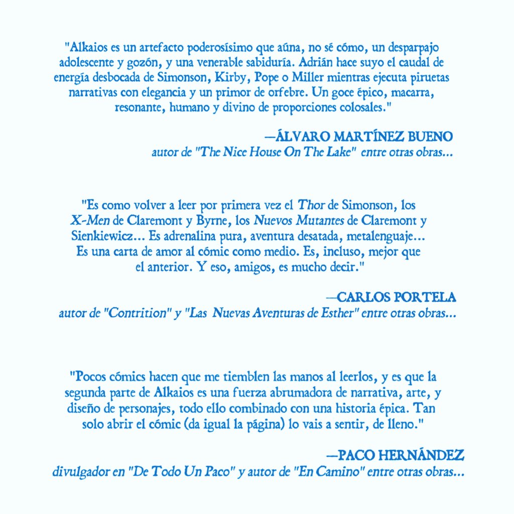 adrianBcomics's tweet photo. Una de las mejores cosas que me ha dado #ALKAIOS es el poder conocer a titanes del cómic, ahora amigos y compañeros, y ver cómo siempre me han recibido con los brazos bien abiertos, y me han hecho sentir uno más siempre con elogios, ánimos y consejos.
Qué honor tan grande esto: https://t.co/vpqgzexPbd