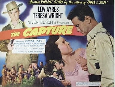 SaveRedlandLibr's tweet photo. 3pm TODAY on @TalkingPicsTV
The 1950 #Western film🎥 “The Capture” directed by #JohnSturges & written by #NivenBusch
Based on #NivenBusch’s 1950 novel📖
🌟 #LewAyres #TeresaWright #VictorJory #JacquelineWhite #JimmyHunt #BarryKelley #DuncanRenaldo #WilliamBakewell https://t.co/shNtv7pblb