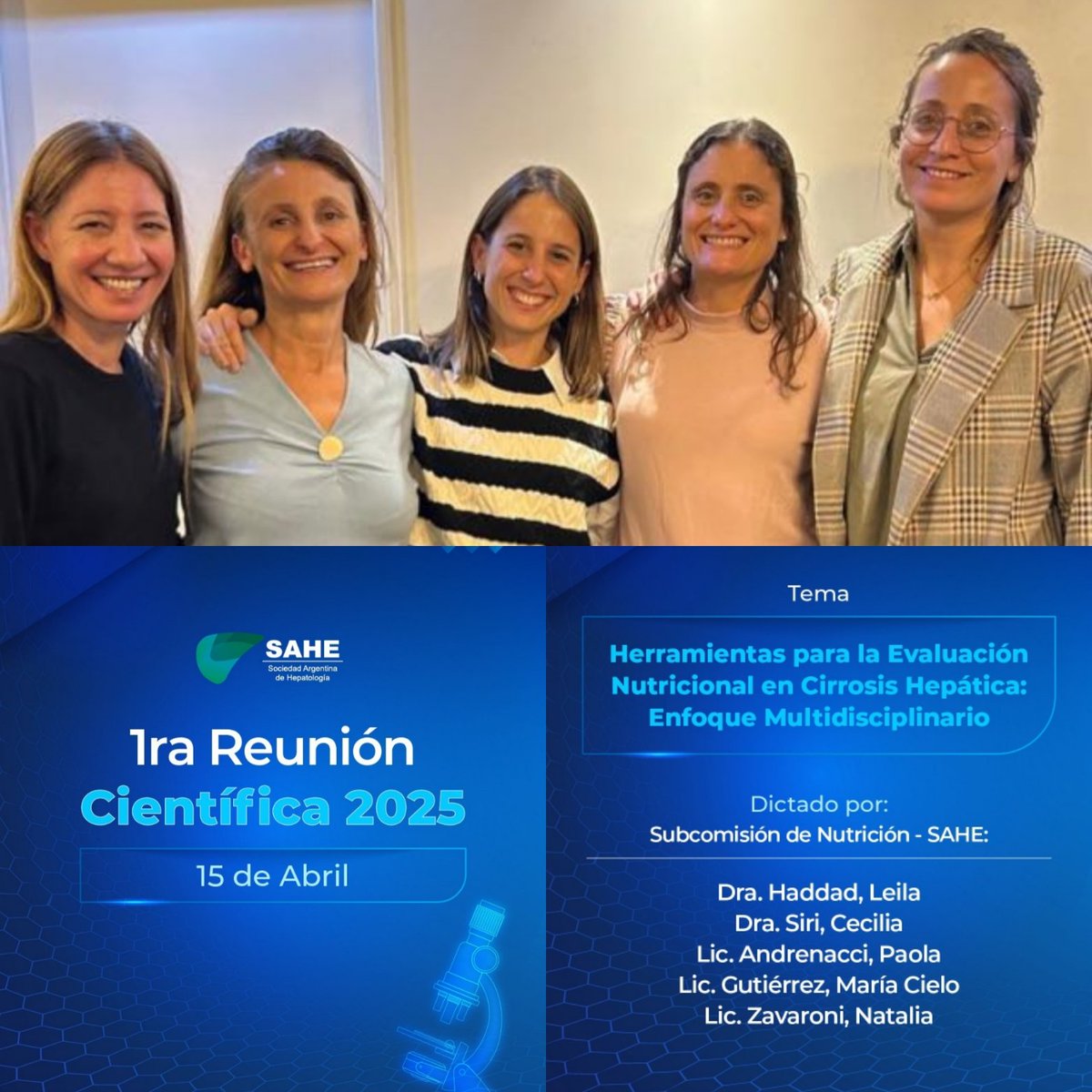 Paola Andrenacci (@paoandrenacci) on Twitter photo Muchas gracias <a href="/SAHEpatologia/">Sociedad Argentina de Hepatologia</a> por brindarnos el espacio, permitirnos trabajar en lo que tanto nos gusta y por la cálida recepción 🌟
Subcomisión de Nutrición - SAHE
#livertwitter #Nutrition Muchas gracias <a href="/SAHEpatologia/">Sociedad Argentina de Hepatologia</a> por brindarnos el espacio, permitirnos trabajar en lo que tanto nos gusta y por la cálida recepción 🌟
Subcomisión de Nutrición - SAHE
#livertwitter #Nutrition