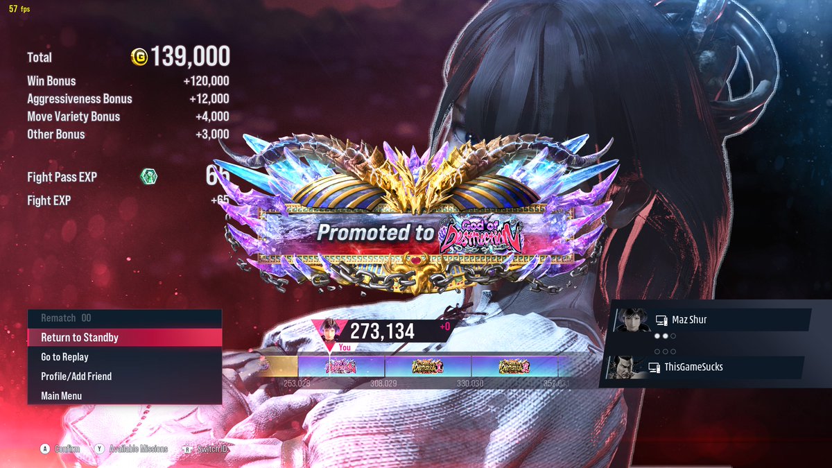 First Reina S2 GoD. This was very easy, took zero skill. D+2,1+2 is op. WRA 3+4 +3 is stupid. All I had to do was mash op buttons and guess right on 50/50 to win. Please fix Tekken soon so there is good counterplay to everything and I can go back to playing 3d game :)