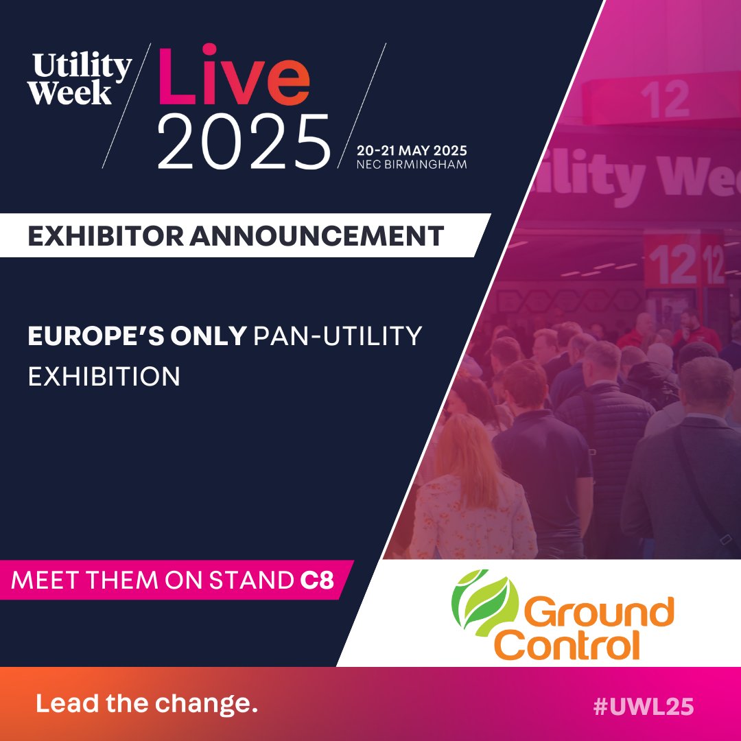 Utility Week Live (@utilityweeklive) on Twitter photo 📣New Exhibitor!
We are thrilled to announce that <a href="/GroundControlGC/">Ground Control</a> will be exhibiting at Utility Week Live 2025 (20-21 May, NEC, Birmingham). Find them at stand C8.
Find out more: bit.ly/42cB4vC
Register free: bit.ly/49pHJVb 📣New Exhibitor!
We are thrilled to announce that <a href="/GroundControlGC/">Ground Control</a> will be exhibiting at Utility Week Live 2025 (20-21 May, NEC, Birmingham). Find them at stand C8.
Find out more: bit.ly/42cB4vC
Register free: bit.ly/49pHJVb