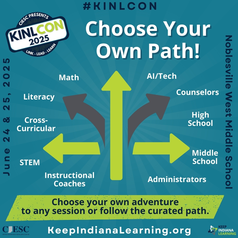 🚀  Unlock new possibilities at #KINLCon!  From STEM to Instructional Coaching, discover sessions designed to empower educators across disciplines.  Don't miss out on this dynamic learning experience! Learn more &amp; register: KeepIndianaLearning.org/KINLCon