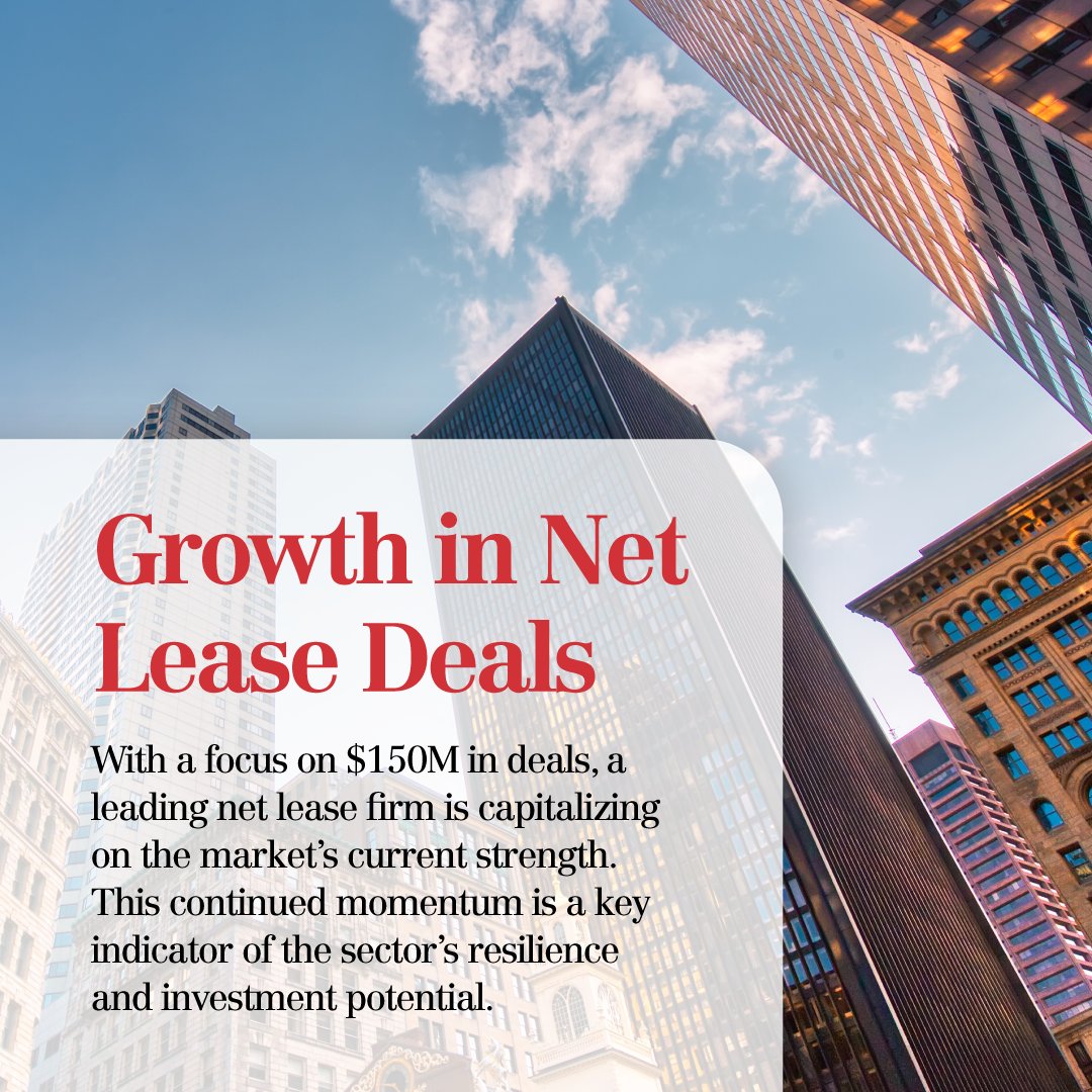 NAIRealvest's tweet image. Net Lease Deals

A leading net lease firm is targeting $150M in deals, reflecting strong market momentum &amp;amp; confidence. With growing demand for stable, long-term returns, the net lease market continues to attract investors. 

Learn more - ow.ly/jSlt50Vvbm6

#CRE #CREInsights