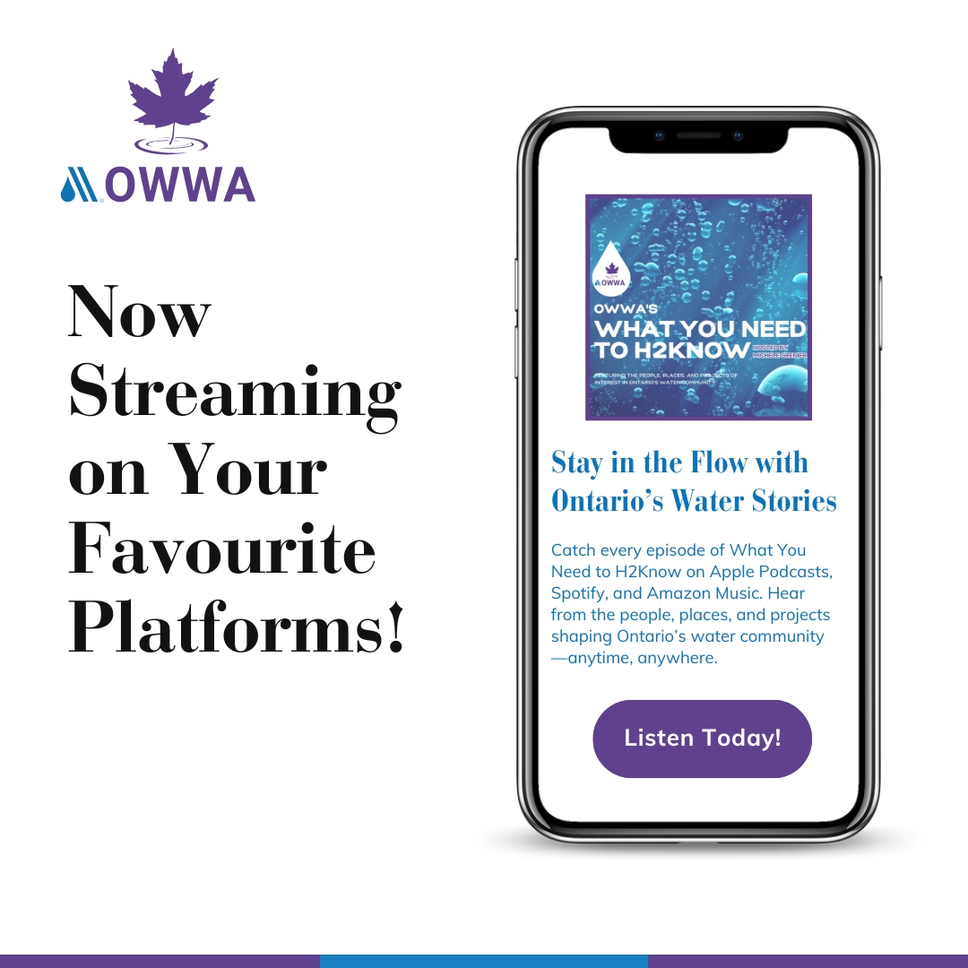 🎙️The What You Need to H2Know Podcast is now streaming on Apple Podcasts, Spotify &amp; Amazon Music!

Stay in the flow with fresh insights from Ontario’s water community—anytime, anywhere.

🔎Search “What You Need to H2Know” and subscribe today!

#H2KnowPodcast #OWWA #WaterIndustry