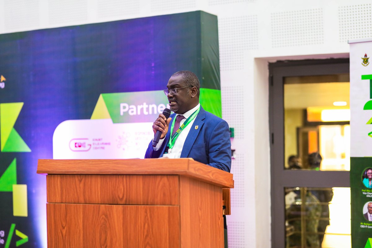 compengKNUST's tweet image. 📍TWEEK 2025 - “From breadboard to boardroom.”
TWEEK 2024 wasn’t just tech demos. It was a call to action.
Prof. Biritwum Nyarko says — don’t just build. Start up. Solve problems. Create jobs.
From classroom to company. Let’s go.
#TWEEK2025
#ComputerEngineering
#KNUST