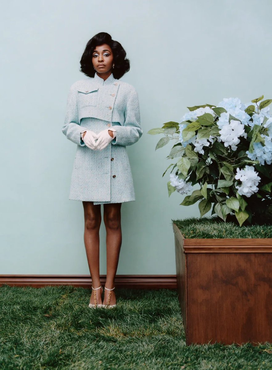 FilmUpdates's tweet image. Ayo Edebiri stuns for Vogue’s Met Gala issue

📸: Tyler Mitchell