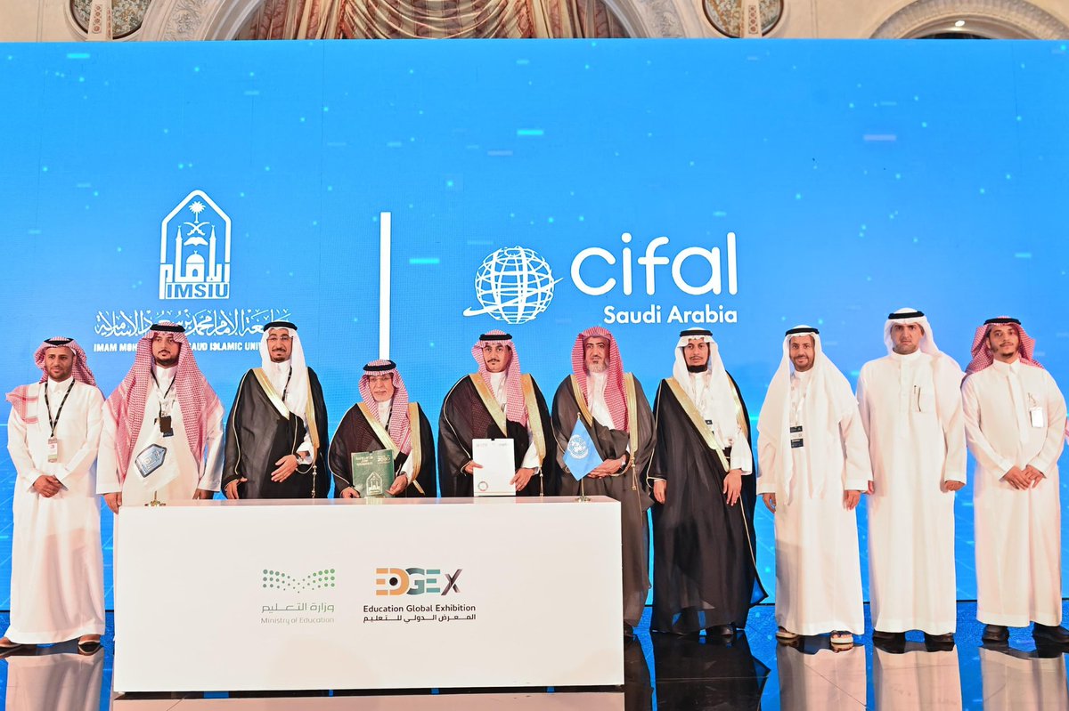 CIFAL Global Network (@cifalglobal) on Twitter photo CGN and <a href="/UNITAR/">UNITAR</a> extend their warmest congratulations to <a href="/CifalSaudi/">CIFAL Saudi Arabia</a>, hosted by <a href="/umajmaah/">جامعة المجمعة</a>, on its new partnership with <a href="/IMSIU_edu_sa/">جامعة الإمام محمد بن سعود الإسلامية</a> — one of the largest and most prestigious universities in the Kingdom of Saudi Arabia.
🔗 To learn more: shorturl.at/8tag6
#SDGs #CGN CGN and <a href="/UNITAR/">UNITAR</a> extend their warmest congratulations to <a href="/CifalSaudi/">CIFAL Saudi Arabia</a>, hosted by <a href="/umajmaah/">جامعة المجمعة</a>, on its new partnership with <a href="/IMSIU_edu_sa/">جامعة الإمام محمد بن سعود الإسلامية</a> — one of the largest and most prestigious universities in the Kingdom of Saudi Arabia.
🔗 To learn more: shorturl.at/8tag6
#SDGs #CGN