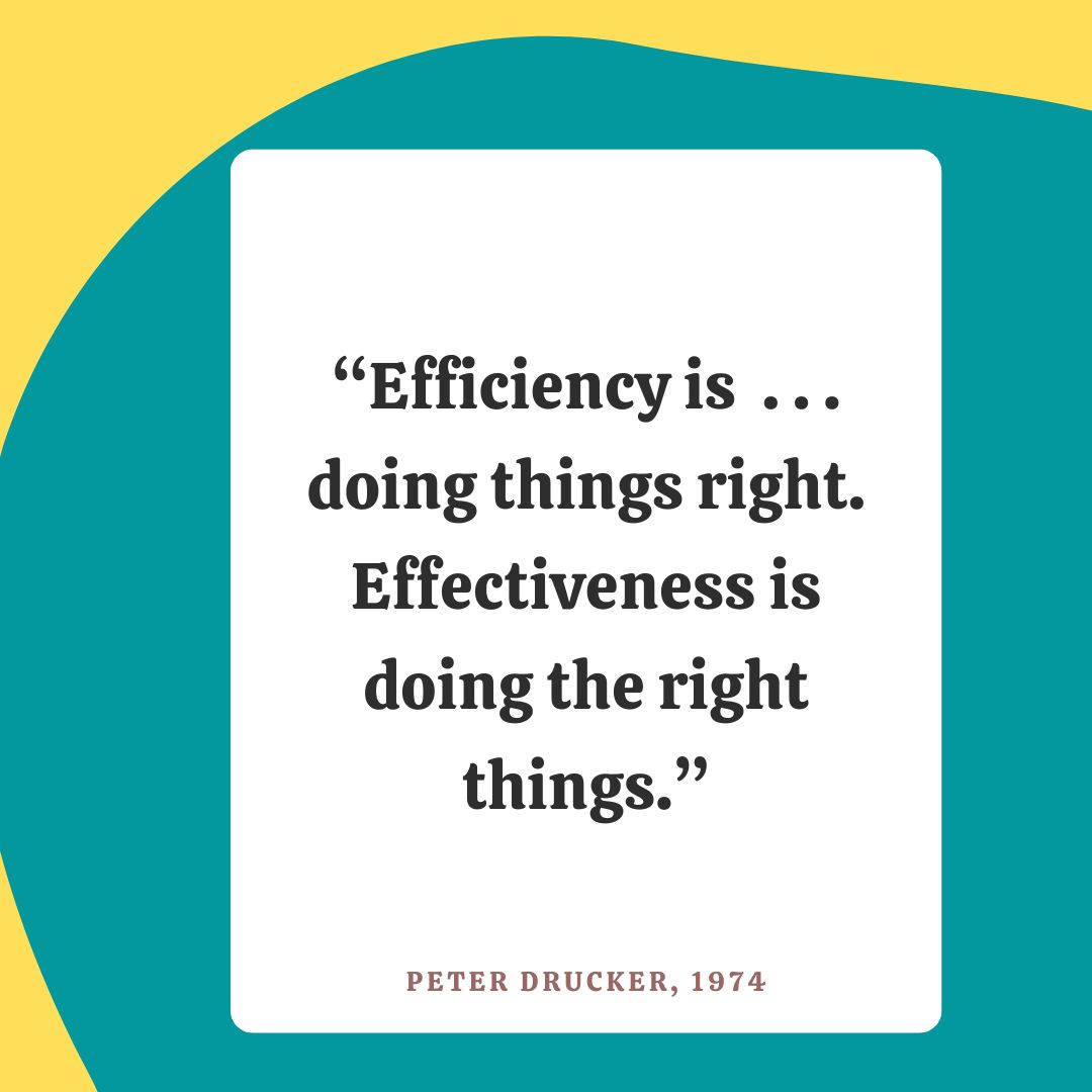 Your occasional reminder that Peter Drucker figured it out before many of us were born.