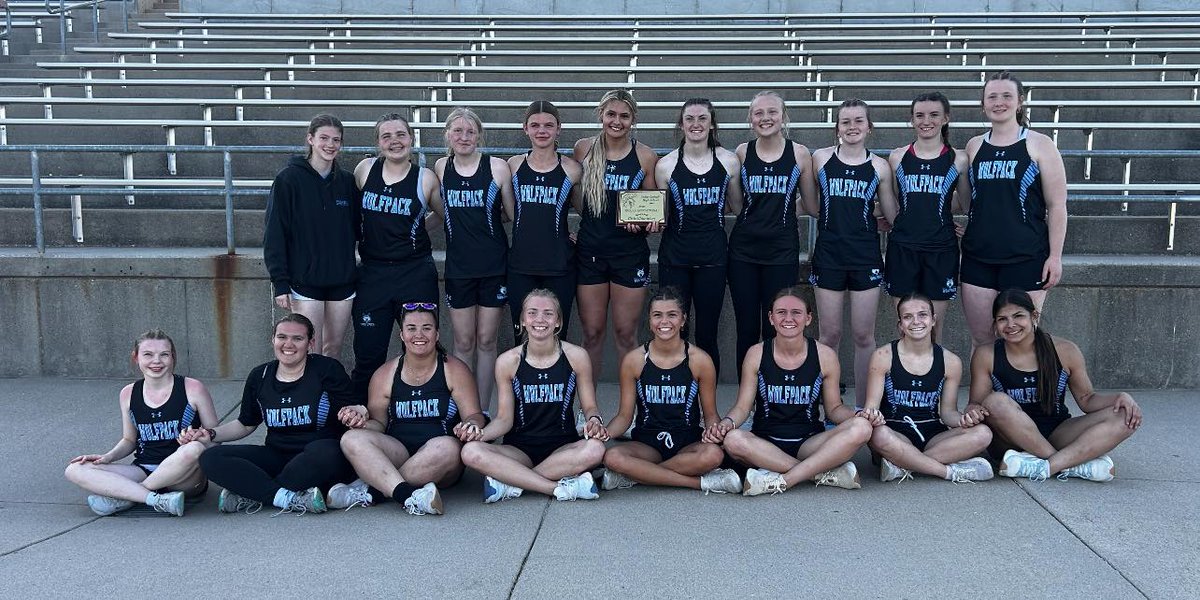 Congrats to our TCNE Wolfpack Girls Track &amp; Field team on earning the HCC Trojan Invite Champion plaque in Hartington today! Way to go Pack!