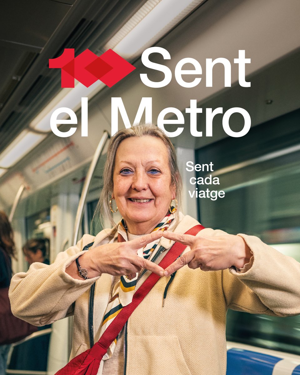TMB_Barcelona's tweet photo. 🚇Sent la llibertat d'anar com vulguis. Sent cada història, cada trobada.
Sent cada viatge. #SentElMetro #100AnysMetro 💯
👉https://t.co/IV4ZKhisI8 https://t.co/qKWpgfwlCj