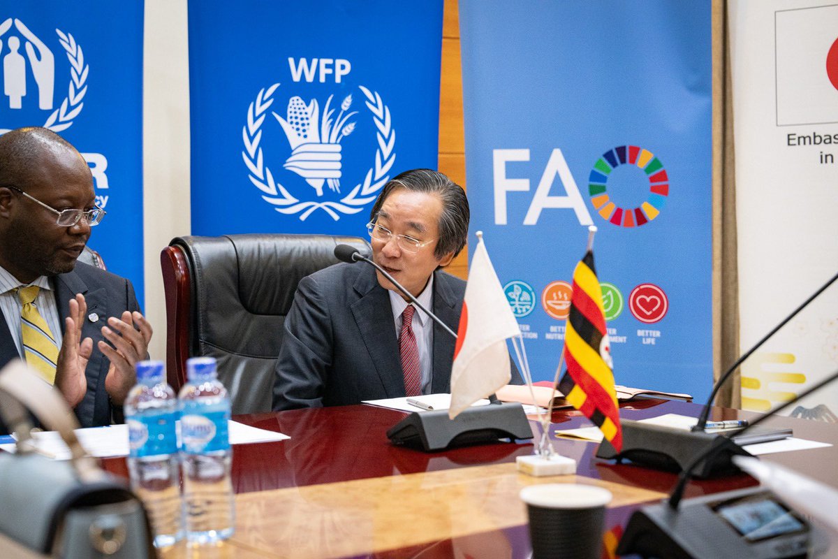 Thank you Japan 🇯🇵 for USD 6.6 million to support refugees and host communities in Uganda. The new funds will also strengthen border entry health checks &amp; health, nutrition in Karamoja 🇺🇬. Improve waste management in Kampala. Disaster risk reduction work will also benefit.