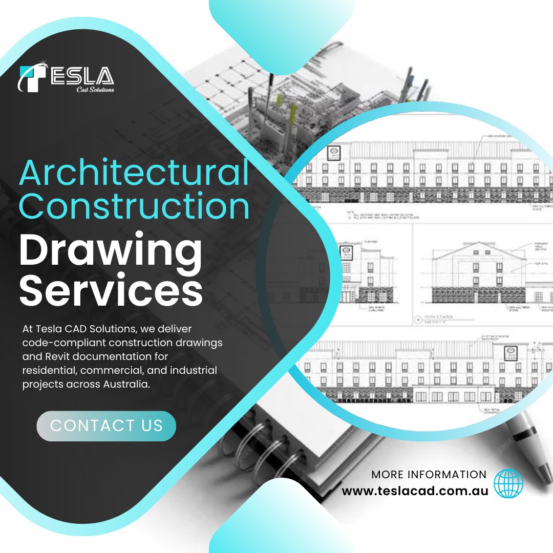 Teslacadau's tweet image. Transform your ideas into reality with our expert 𝐀𝐫𝐜𝐡𝐢𝐭𝐞𝐜𝐭𝐮𝐫𝐚𝐥 &amp;amp; 𝐂𝐨𝐧𝐬𝐭𝐫𝐮𝐜𝐭𝐢𝐨𝐧 𝐃𝐫𝐚𝐰𝐢𝐧𝐠 𝐒𝐞𝐫𝐯𝐢𝐜𝐞𝐬!  . Learn more about our services and how we can assist you : teslacad.com.au/architectral-c…
#ArchitecturalDrawings #ConstructionDrawings #CADServices