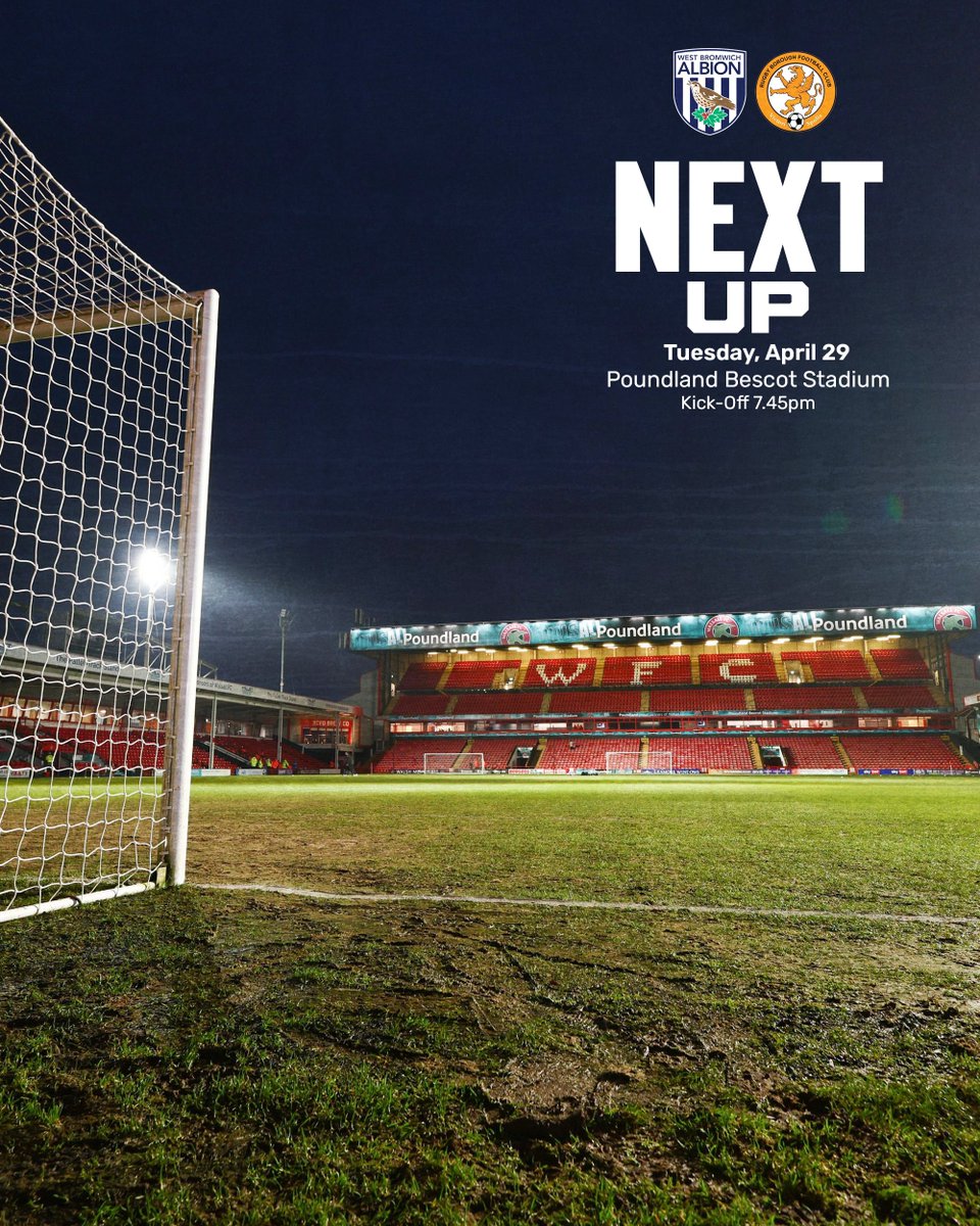 West Bromwich Albion Women (@wbawomen) on Twitter photo ๐ Birmingham County FA Challenge Cup Final
๐ <a href="/RugbyBoroughWFC/">Rugby Borough Women FC</a>
๐๏ธ Tuesday, April 29
โฐ 7.45pm
The Poundland Bescot Stadium awaits. ๐ ๐ Birmingham County FA Challenge Cup Final
๐ <a href="/RugbyBoroughWFC/">Rugby Borough Women FC</a>
๐๏ธ Tuesday, April 29
โฐ 7.45pm
The Poundland Bescot Stadium awaits. ๐