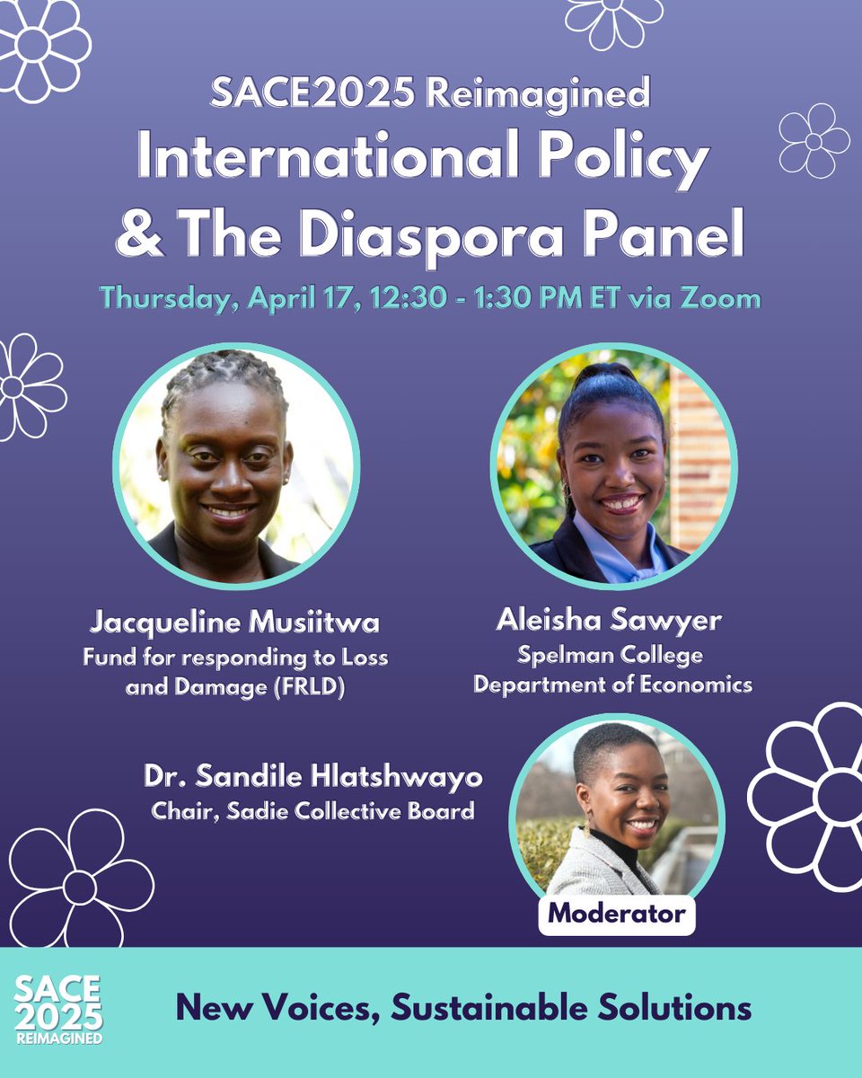🌍💸 Want to understand the world of international economics and how future policy moves could impact YOUR life? Tune in TOMORROW to our virtual event "International Policy &amp; The Diaspora" to hear our panel break down their insights ⬇️ sace2025.eventbrite.com
