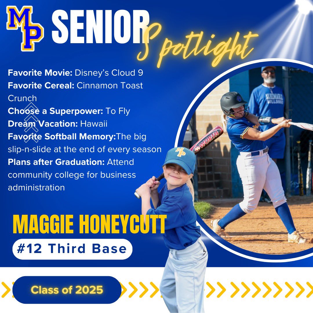Our next senior to celebrate is Maggie!!! We are so proud of you and can’t wait to see what your future holds! 🥎