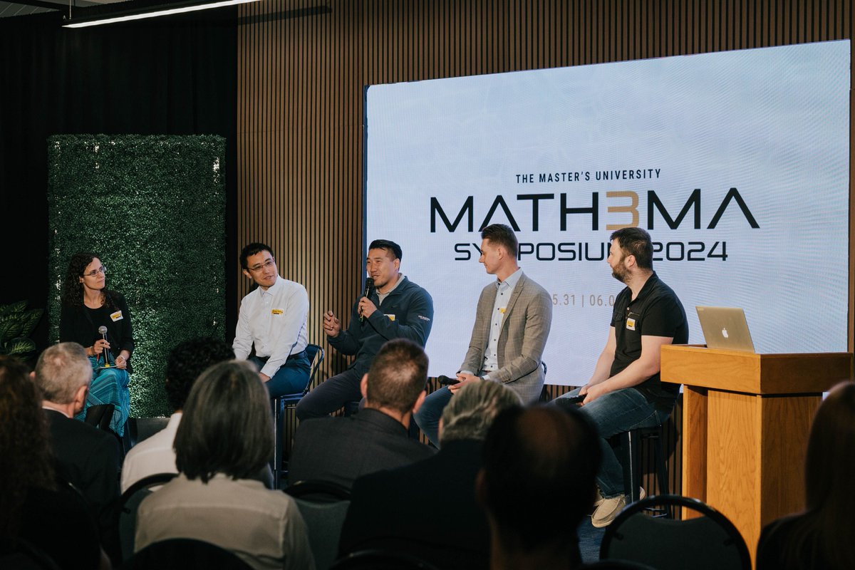 mastersuniv's tweet photo. Come join us at the third annual Math3ma Symposium on June 6 and 7 where Christians across the scientific and technological workforce come together to dialogue about prominent topics within their industry, fellowship with other believers, and discuss opportunities to honor Christ in each of their job environments. To learn more about this event, please visit https://t.co/VQ0hWbXZLh.