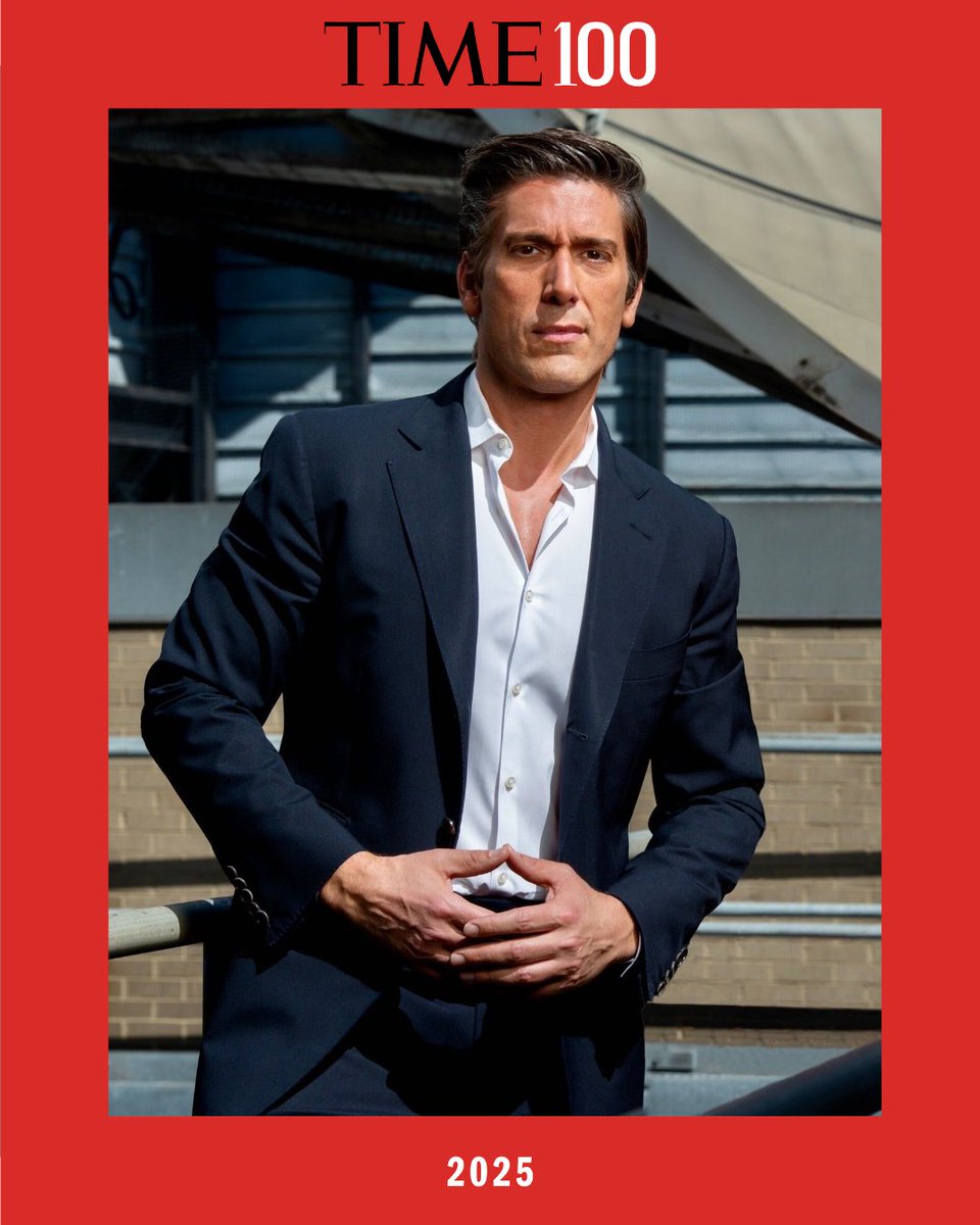 .<a href="/DavidMuir/">David Muir</a>, anchor of America's most-watched newscast <a href="/ABCWorldNews/">World News Tonight</a>, has been named one of the top 100 most influential people of 2025 by TIME in this year's #Time100 list.

abcnews.go.com/WNT/david-muir…