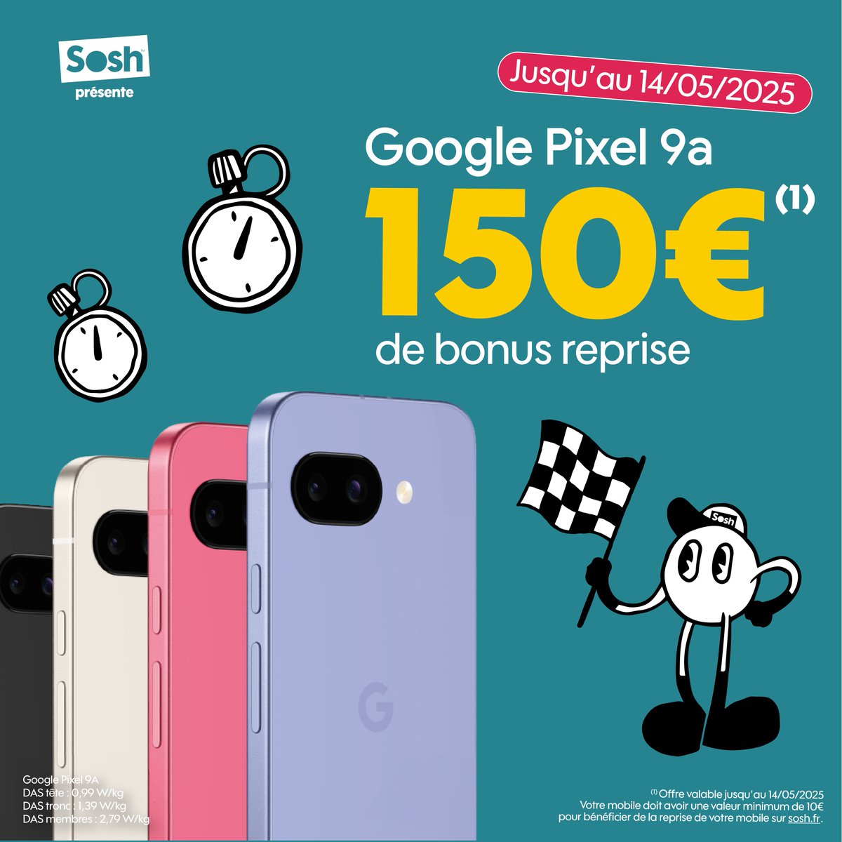 C'est le moment de vous offrir le nouveau Google Pixel 9a, avec les deals Sosh ! Profitez-en vite avant qu'il ne soit trop tard 😜
👉 spkl.io/6014fxbIm